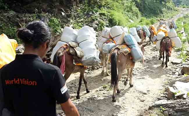 DEC member World Vision reaching remote areas with aid.