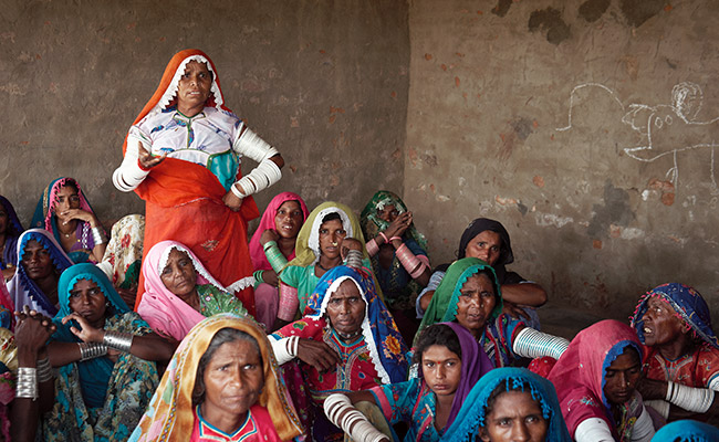 Women's meeting organised by Islamic Relief in a community where they are providing water pumps and supporting farmers