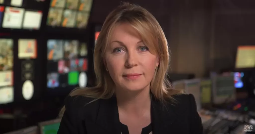 Kirsty Young presents the Philippines Typhoon Appeal on the BBC