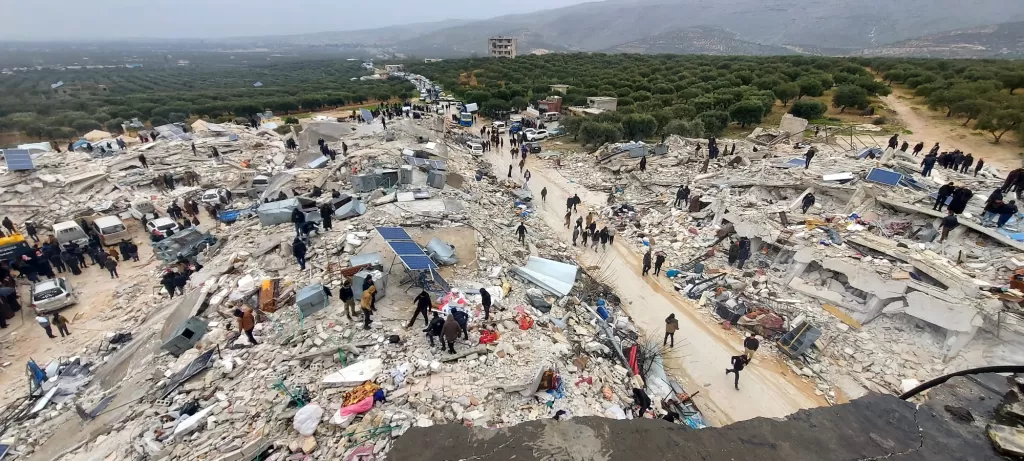 Devastation in Idlib, Syria.