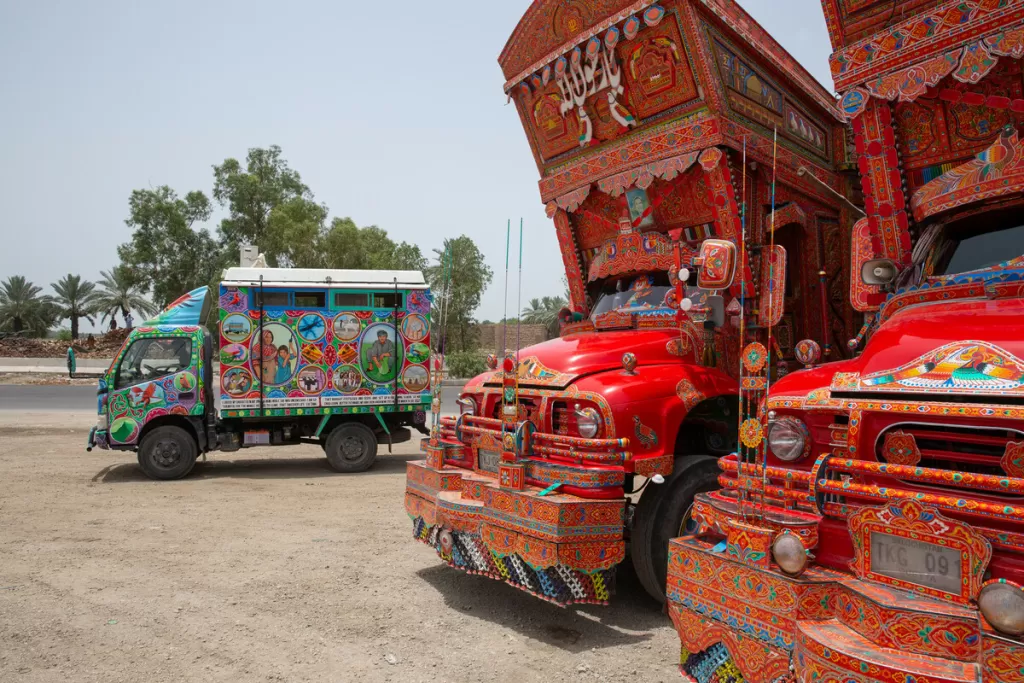 Pakistani painted trucks