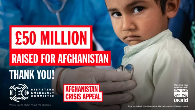 £50 million raised for Afghanistan
