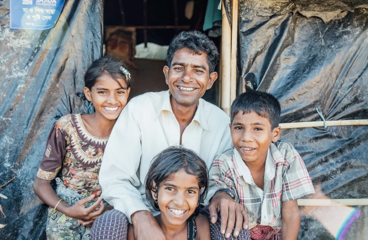 Sayed fled Myanmar with his three young children.