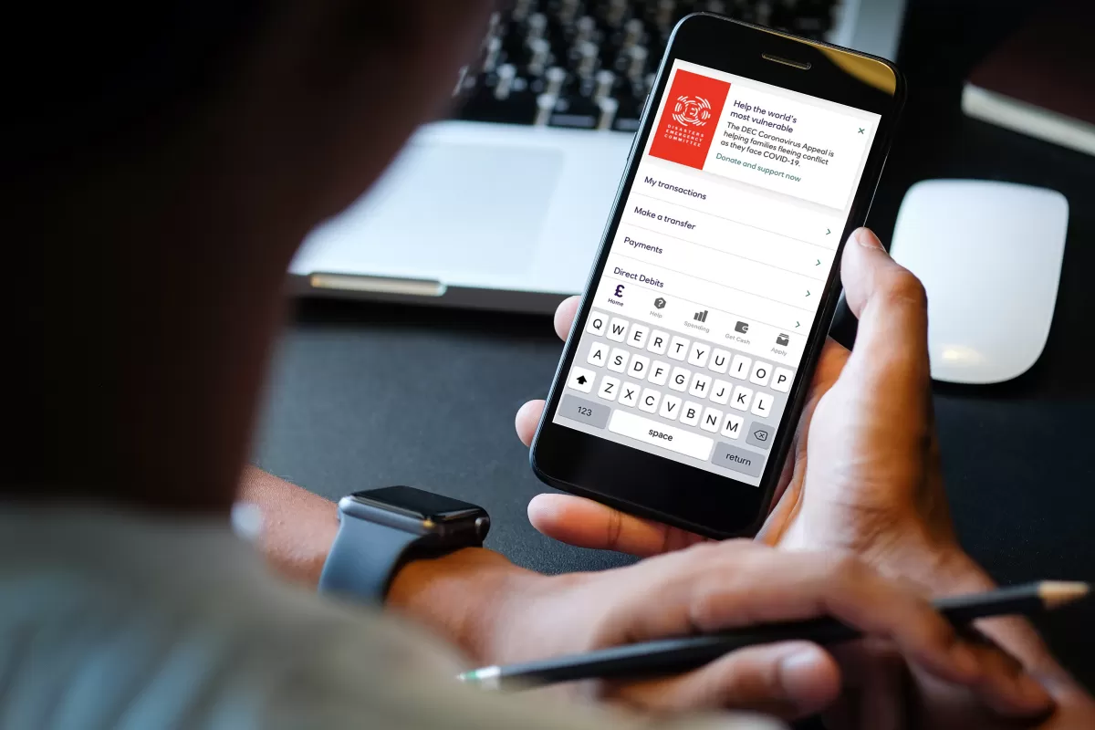 The DEC notification displays on the Natwest Banking App