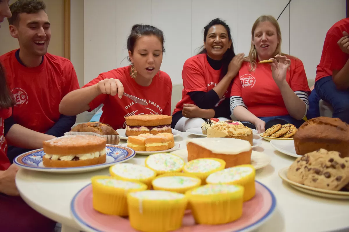 DEC supporters hold a bake sale