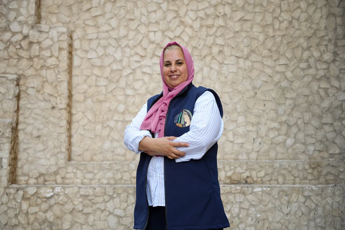 Sahar, Director of PDWSA, a local partner of DEC member charity ActionAid in Gaza,